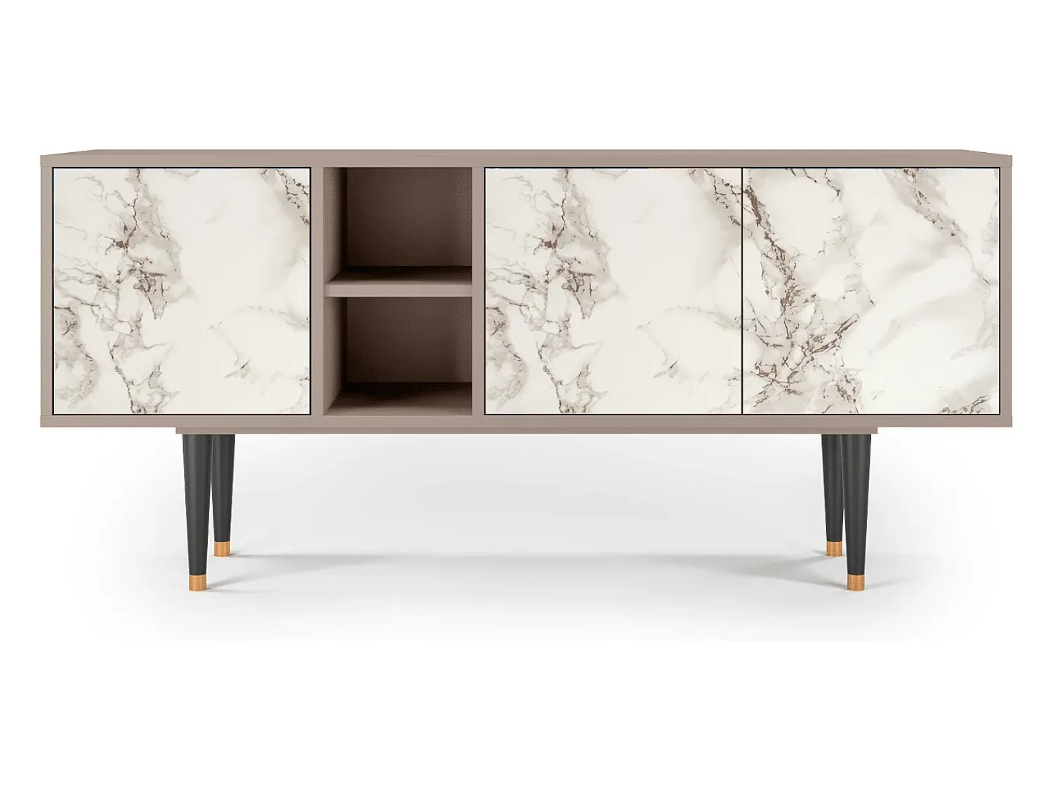 Mueble de TV - 150х69х41 cm - T5 - Milk Marble, Latte^ Móvel De Tv