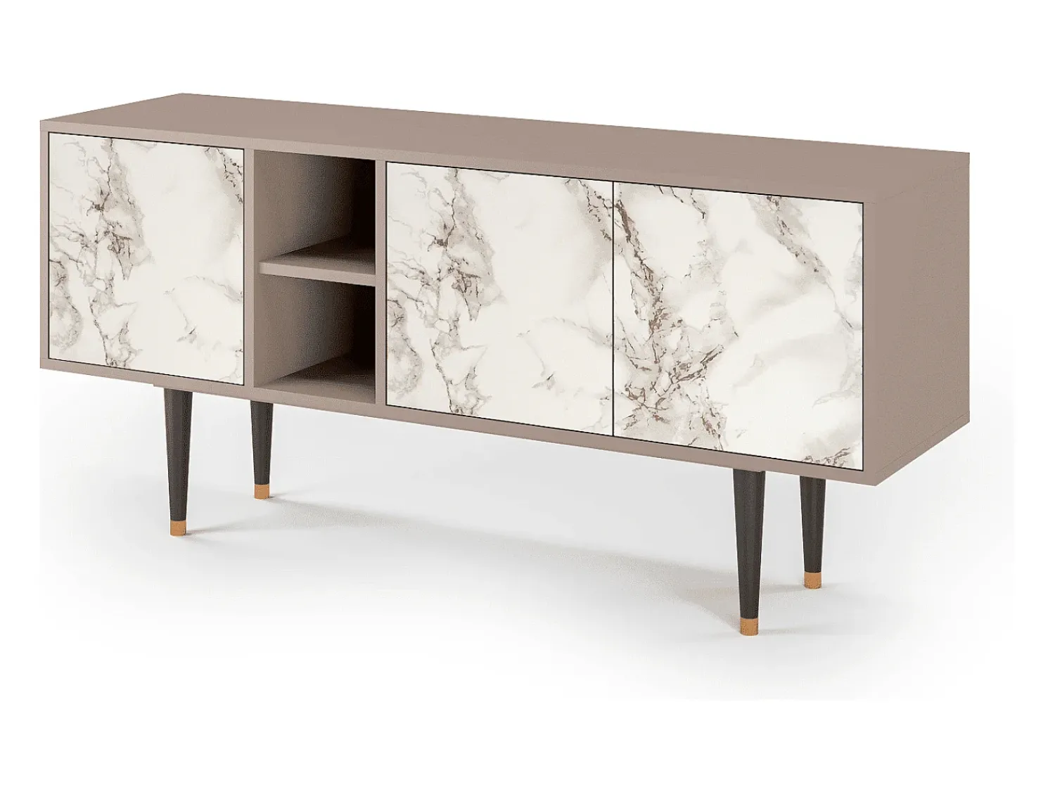 Mueble de TV - 150х69х41 cm - T5 - Milk Marble, Latte^ Móvel De Tv