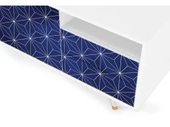 Móvel De Tv| Mueble de TV - 125х56х41 cm - T7 - Milky Way, Branco Bege