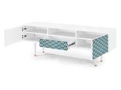 Mueble de TV - 170х59х41 cm - T6 - Milky Tears, Branco Bege