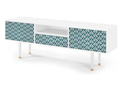 Mueble de TV - 170х59х41 cm - T6 - Milky Tears, Branco Bege