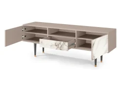 Mueble de TV - 170х59х41 cm - T6 - Milk Marble, Latte Bege