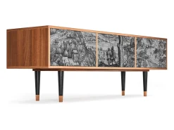 Mueble de TV - 170х59х48 cm - T4 - Milites Requiescentes, Nogueira^ Móvel De Tv