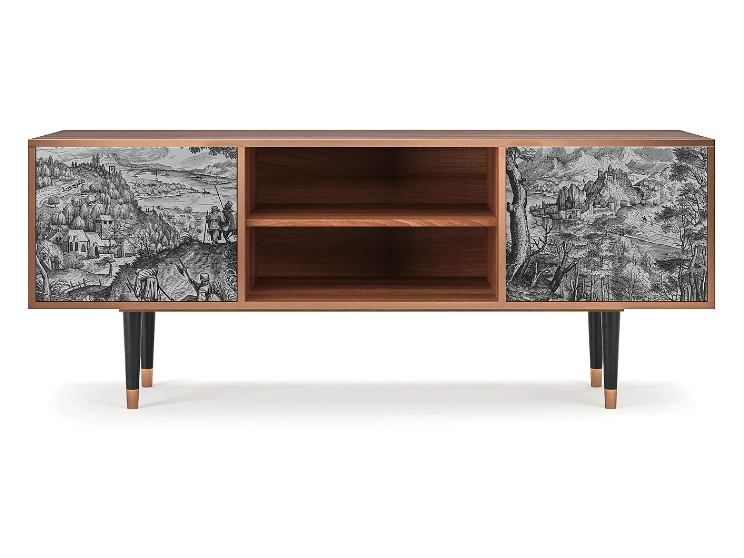Mueble de TV - 170х69х48 cm - T2 - Milites Requiescentes, Nogueira^ Móvel De Tv