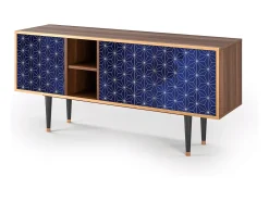 Móvel De Tv* Mueble de TV - 150х69х41 cm - T5 - Milky Way, Nogueira Castanho