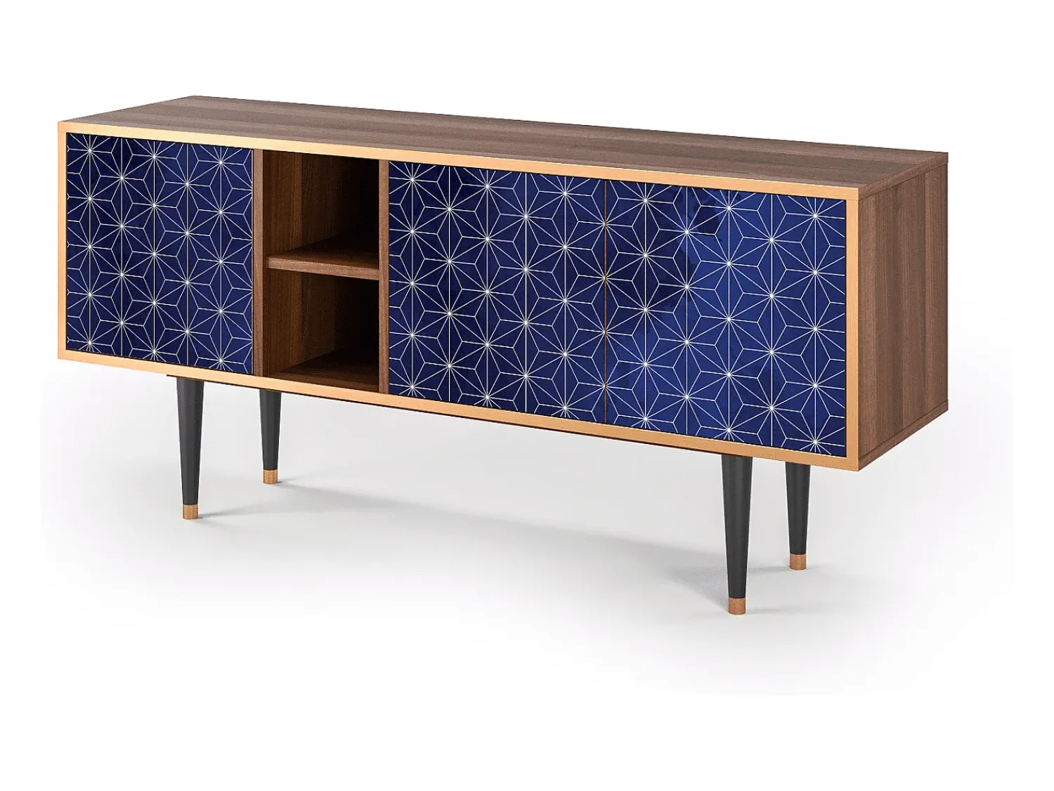 Móvel De Tv* Mueble de TV - 150х69х41 cm - T5 - Milky Way, Nogueira Castanho