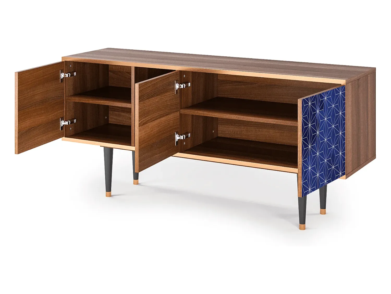 Móvel De Tv* Mueble de TV - 150х69х41 cm - T5 - Milky Way, Nogueira Castanho