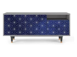 Móvel De Tv* Mueble de TV - 125х56х41 cm - T7 - Milky Way, Cinza Cinzento