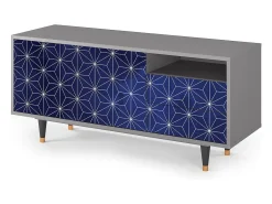 Móvel De Tv* Mueble de TV - 125х56х41 cm - T7 - Milky Way, Cinza Cinzento