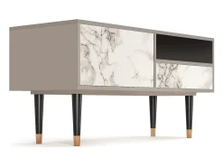Best Mueble de TV - 115х59х48 cm - T3 - Milk Marble, Areia Bege