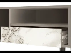Best Mueble de TV - 115х59х48 cm - T3 - Milk Marble, Areia Bege
