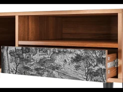 Mueble de TV - 115х59х48 cm - T3 - Milites Requiescentes, Nogueira Castanho