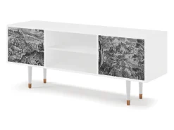 Móvel De Tv* Mueble de TV - 170х69х48 cm - T2 - Milites Requiescentes, Branco Bege