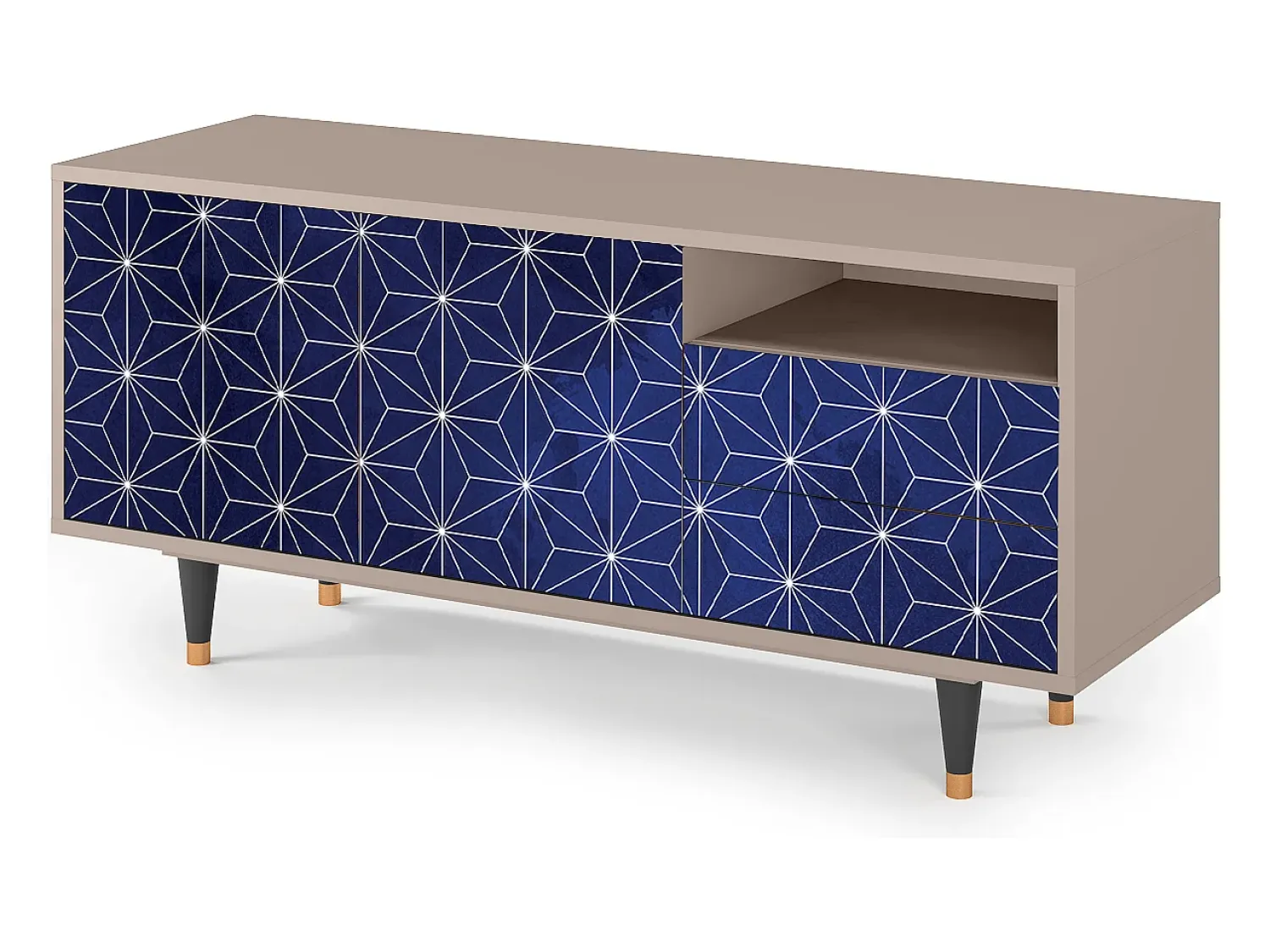 Móvel De Tv| Mueble de TV - 125х56х41 cm - T7 - Milky Way, Latte Bege