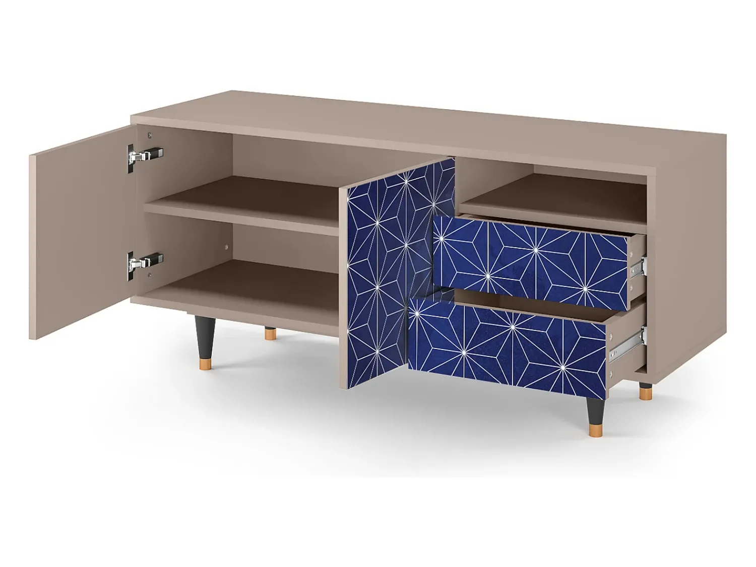Móvel De Tv| Mueble de TV - 125х56х41 cm - T7 - Milky Way, Latte Bege