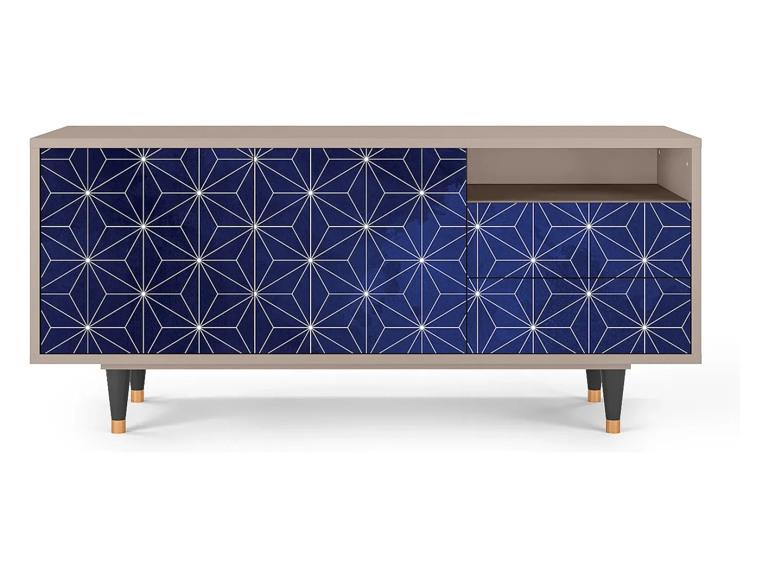 Móvel De Tv| Mueble de TV - 125х56х41 cm - T7 - Milky Way, Latte Bege
