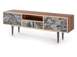 Móvel De Tv| Mueble de TV - 170х59х41 cm - T6 - Milites Requiescentes, Nogueira Castanho