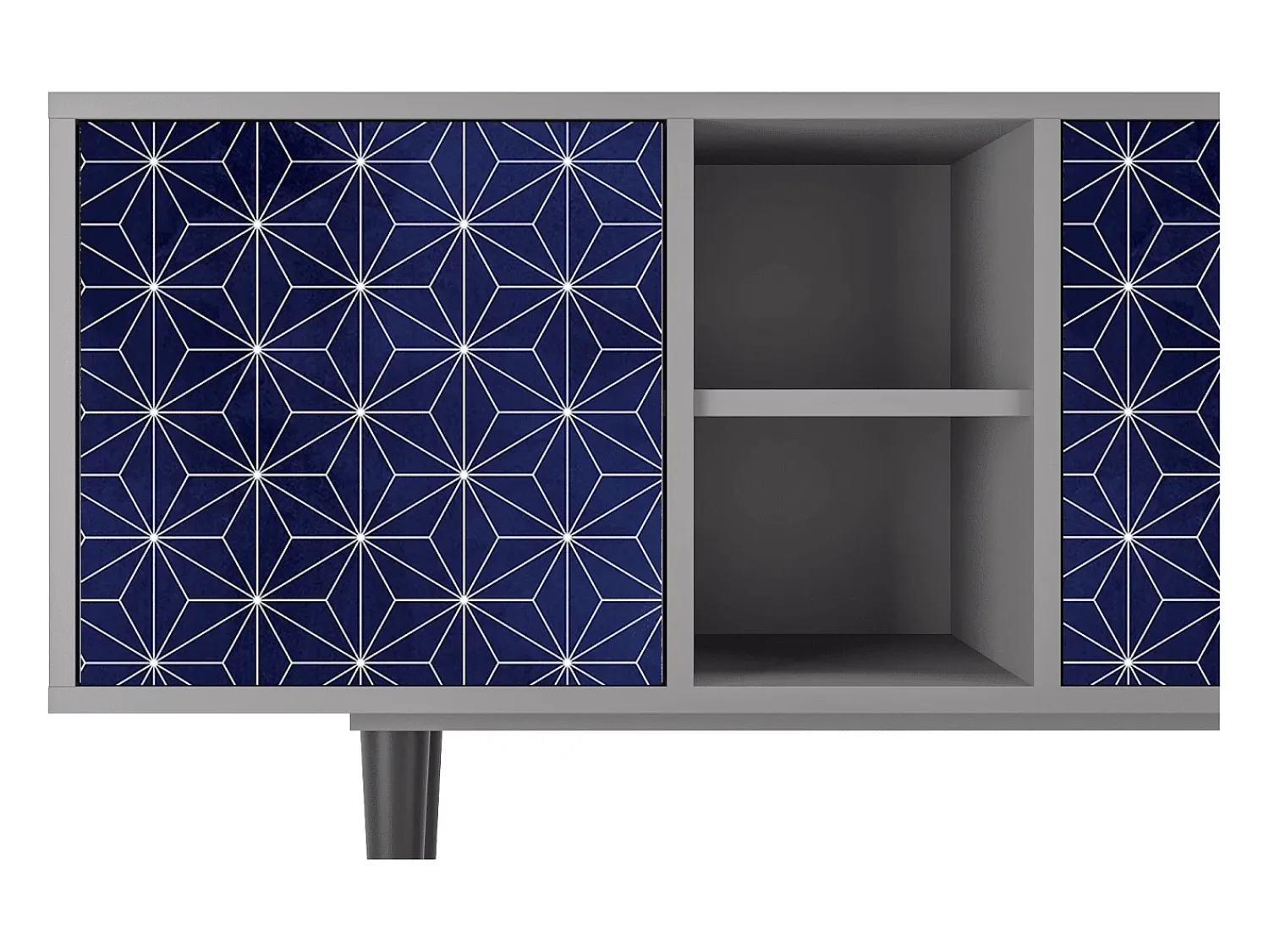 Mueble de TV - 150х69х41 cm - T5 - Milky Way, Cinza^ Móvel De Tv