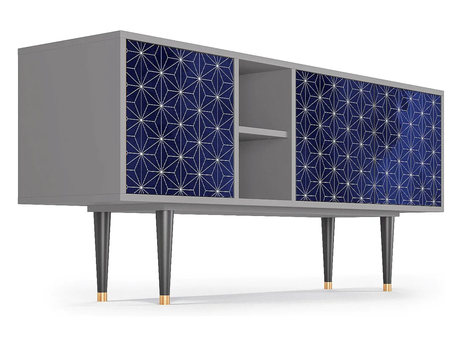 Mueble de TV - 150х69х41 cm - T5 - Milky Way, Cinza^ Móvel De Tv