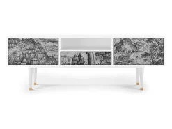 Mueble de TV - 170х59х41 cm - T6 - Milites Requiescentes, Branco^ Móvel De Tv