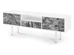Mueble de TV - 170х59х41 cm - T6 - Milites Requiescentes, Branco^ Móvel De Tv