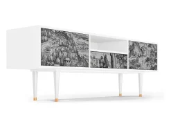 Mueble de TV - 170х59х41 cm - T6 - Milites Requiescentes, Branco^ Móvel De Tv