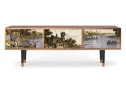 Outlet Mueble de TV - 170х59х48 cm - T4 - Mill along a River, Nogueira Castanho