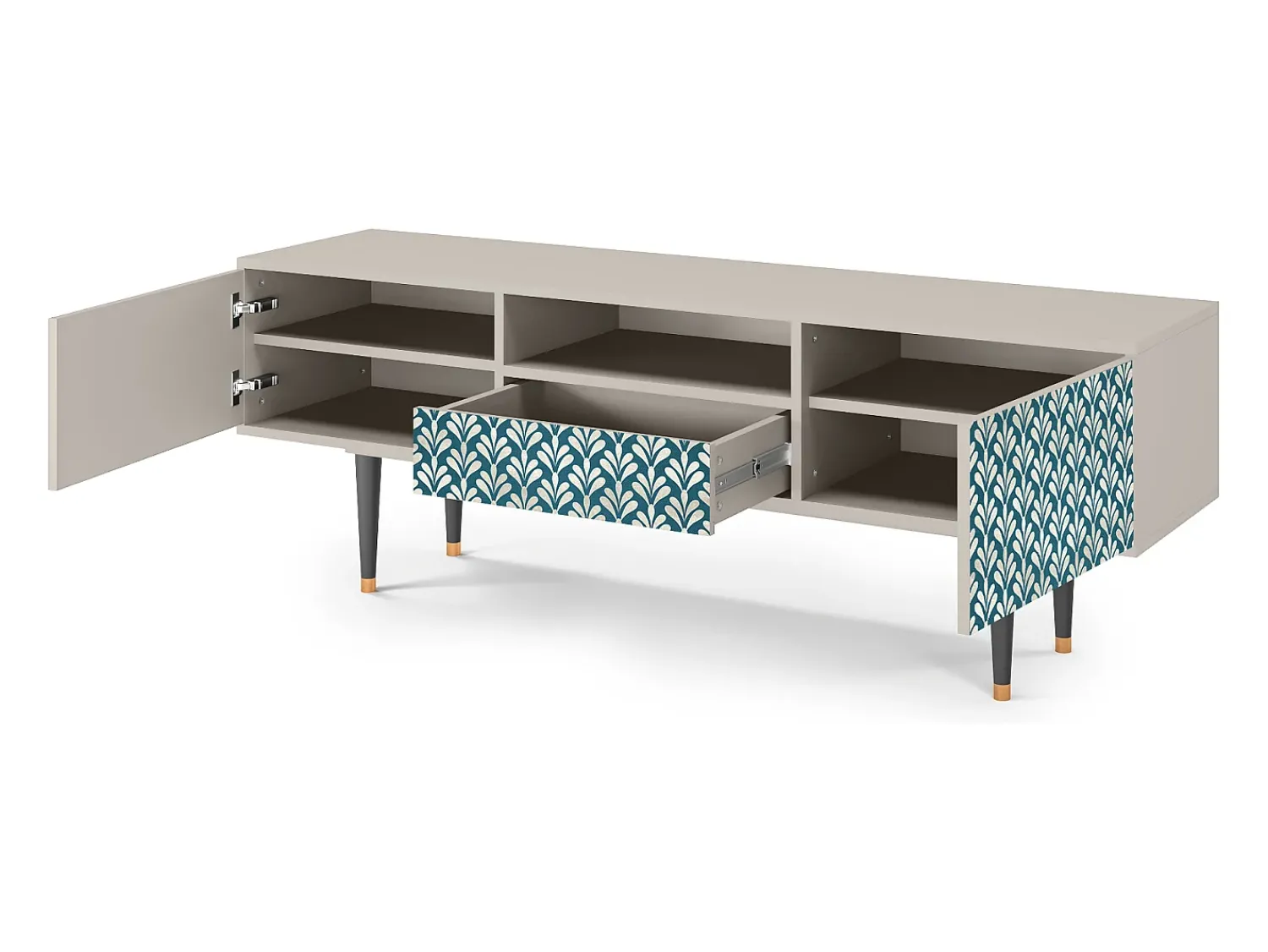 Móvel De Tv* Mueble de TV - 170х59х41 cm - T6 - Milky Tears, Areia Bege