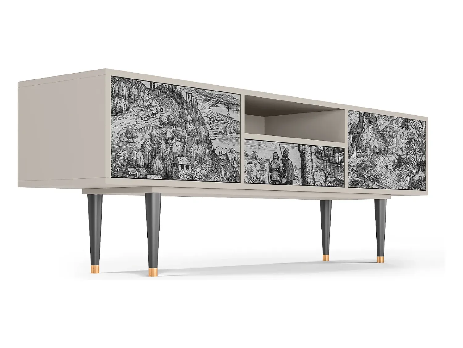 Mueble de TV - 170х59х41 cm - T6 - Milites Requiescentes, Areia^ Móvel De Tv