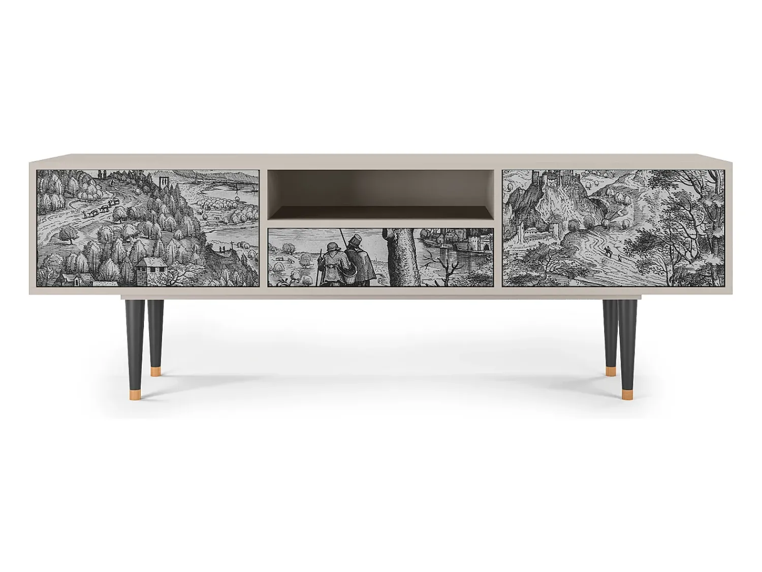 Mueble de TV - 170х59х41 cm - T6 - Milites Requiescentes, Areia^ Móvel De Tv