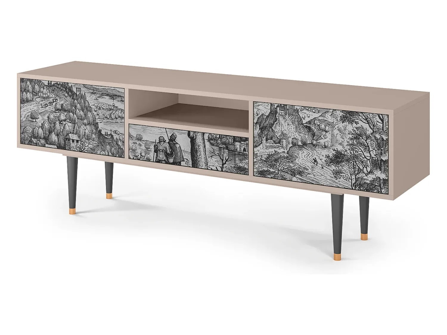 Mueble de TV - 170х59х41 cm - T6 - Milites Requiescentes, Areia^ Móvel De Tv