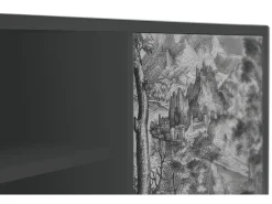 Mueble de TV - 170х69х48 cm - T2 - Milites Requiescentes, Antracite^ Móvel De Tv