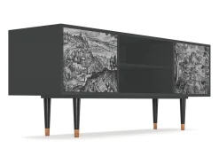 Mueble de TV - 170х69х48 cm - T2 - Milites Requiescentes, Antracite^ Móvel De Tv