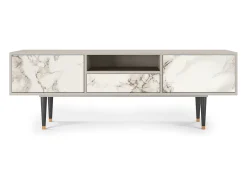 New Mueble de TV - 170х59х41 cm - T6 - Milk Marble, Areia Bege