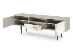 New Mueble de TV - 170х59х41 cm - T6 - Milk Marble, Areia Bege