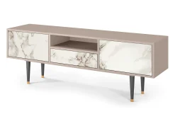New Mueble de TV - 170х59х41 cm - T6 - Milk Marble, Areia Bege