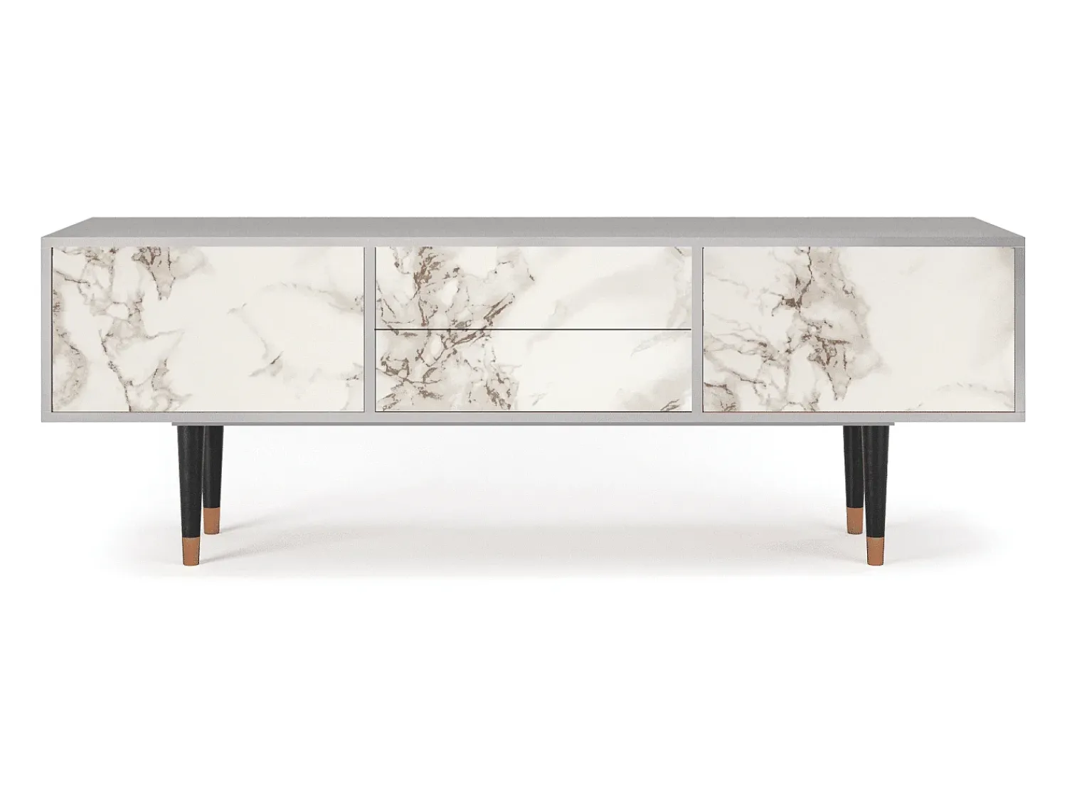 Mueble de TV - 170х59х48 cm - T4 - Milk Marble, Cinza^ Móvel De Tv