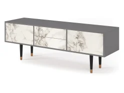 Mueble de TV - 170х59х48 cm - T4 - Milk Marble, Cinza^ Móvel De Tv