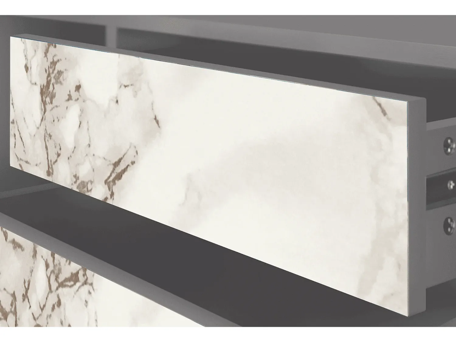 Mueble de TV - 170х59х48 cm - T4 - Milk Marble, Cinza^ Móvel De Tv