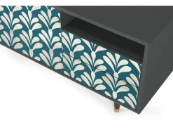 Móvel De Tv| Mueble de TV - 125х56х41 cm - T7 - Milky Tears, Antracite Cinza antracite