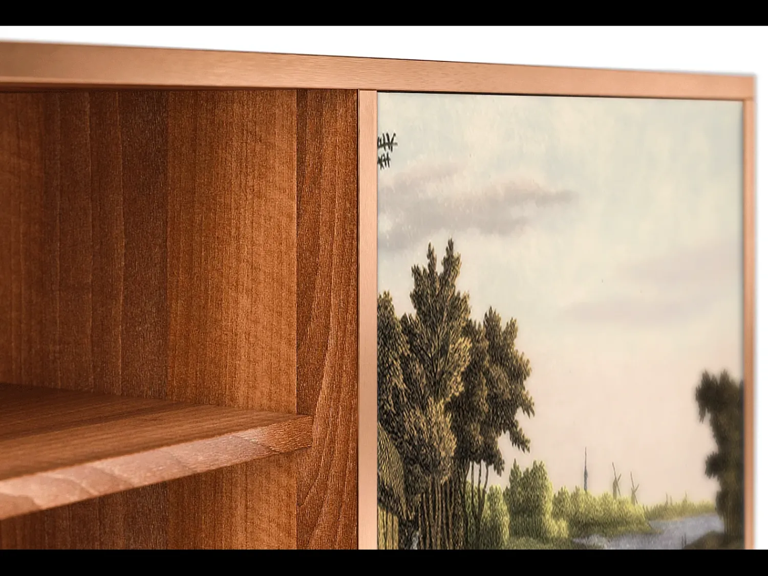 Móvel De Tv| Mueble de TV - 170х69х48 cm - T2 - Mill along a River, Nogueira Castanho