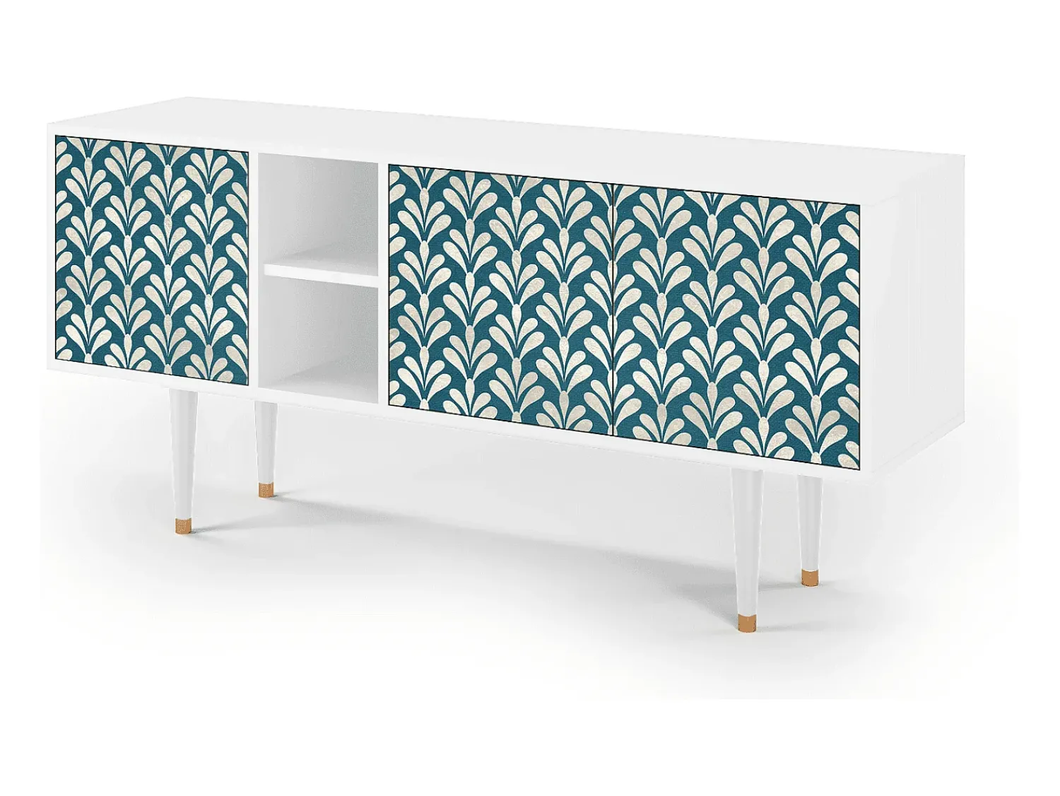 Móvel De Tv* Mueble de TV - 150х69х41 cm - T5 - Milky Tears, Branco Bege