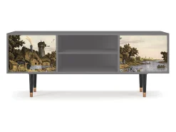 Mueble de TV - 170х69х48 cm - T2 - Mill along a River, Cinza^ Móvel De Tv