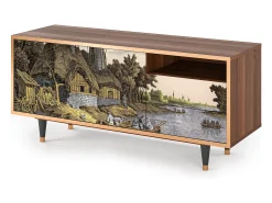 Mueble de TV - 125х56х41 cm - T7 - Mill along a River, Nogueira^ Móvel De Tv