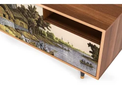 Mueble de TV - 125х56х41 cm - T7 - Mill along a River, Nogueira^ Móvel De Tv