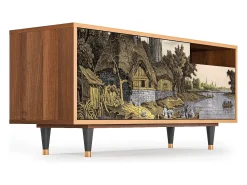 Mueble de TV - 125х56х41 cm - T7 - Mill along a River, Nogueira^ Móvel De Tv