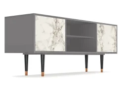 Móvel De Tv| Mueble de TV - 170х69х48 cm - T2 - Milk Marble, Cinza Cinzento