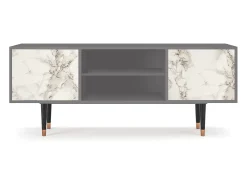 Móvel De Tv| Mueble de TV - 170х69х48 cm - T2 - Milk Marble, Cinza Cinzento