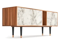 Mueble de TV - 170х69х48 cm - T1 - Milk Marble, Nogueira^ Móvel De Tv