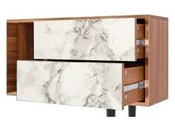 Mueble de TV - 170х69х48 cm - T1 - Milk Marble, Nogueira^ Móvel De Tv